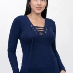 Polo Blusa de Mujer Dressalis Eliane Azul