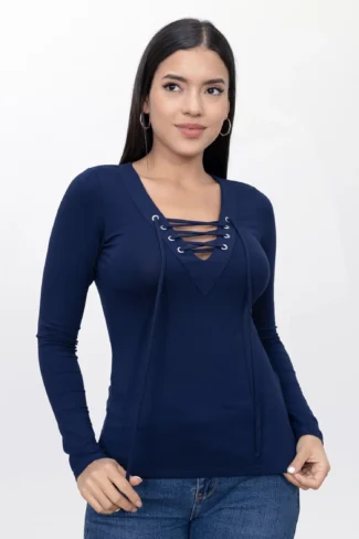 Polo Blusa de Mujer Dressalis Eliane Azul