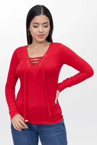 Polo Blusa de Mujer Dressalis Eliane Rojo