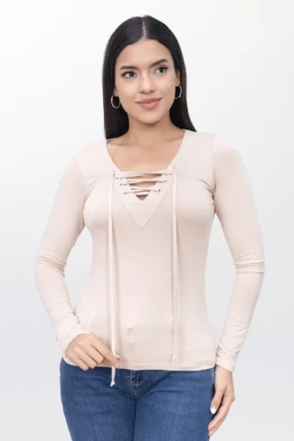 Polo Blusa de Mujer Dressalis Eliane Beige