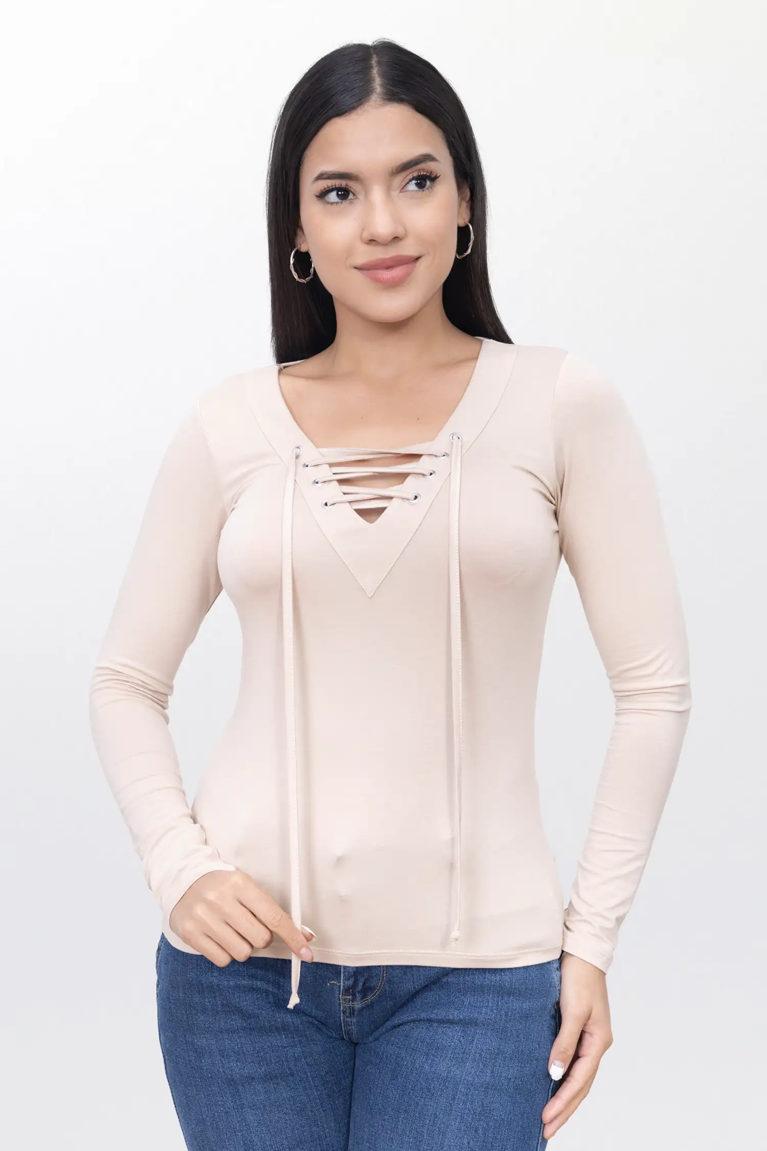 Polo Blusa de Mujer Dressalis Eliane Beige