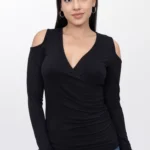 Polo Blusa de Mujer Dressalis Salome Negro