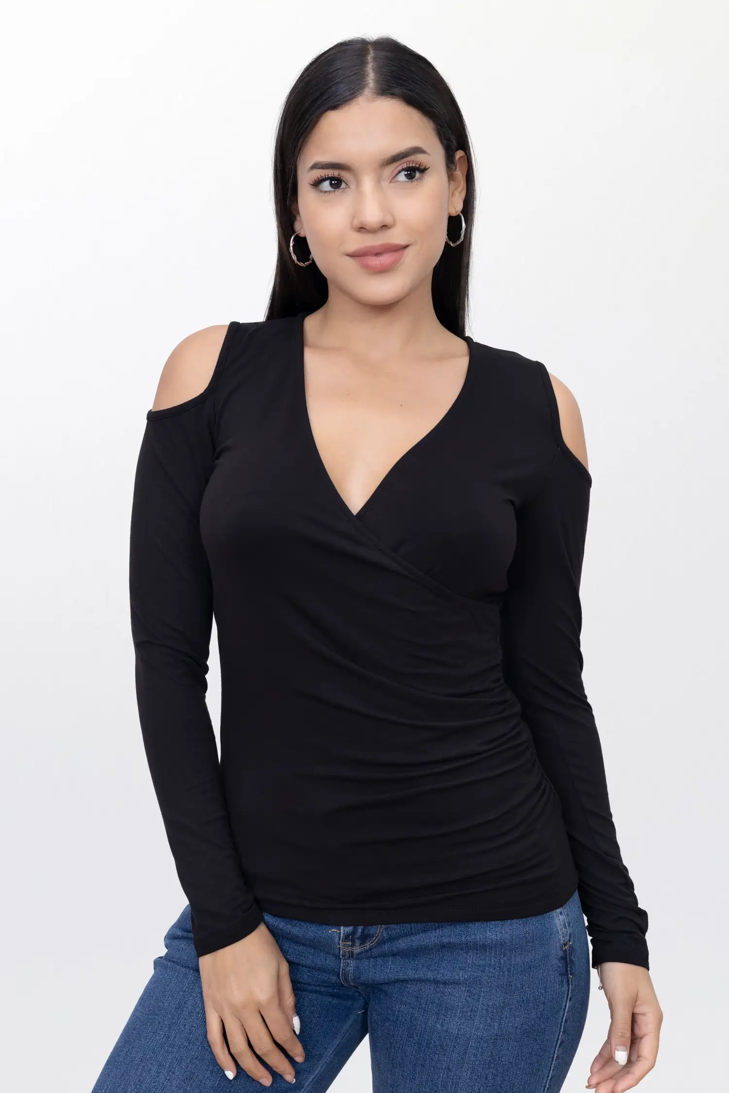 Polo Blusa de Mujer Dressalis Salome Negro