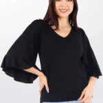 Polo Blusa de Mujer Dressalis color Negro