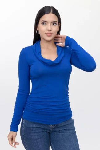 Polo Blusa de Mujer Dressalis color Azulino