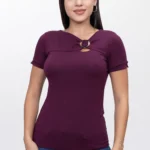 Polo Blusa Uva Manga Corta de Mujer Dressalis