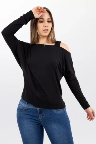 Polo Blusa de Mujer Dressalis Valery Negro