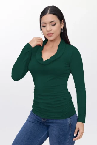 Polo Blusa de Mujer Dressalis Ambar Verde Botella