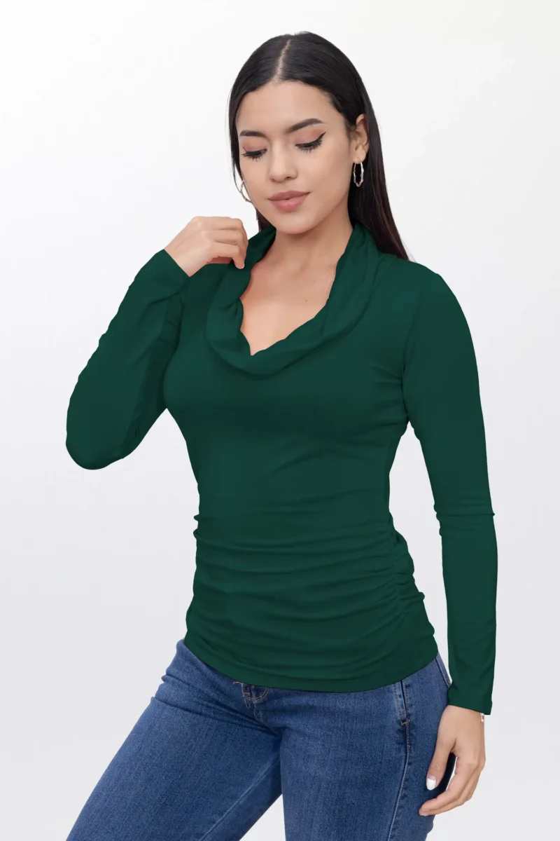 Polo Blusa de Mujer Dressalis Ambar Verde Botella