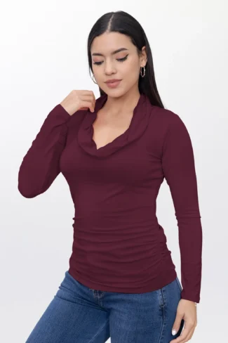 Polo Blusa de Mujer Dressalis Ambar Guinda