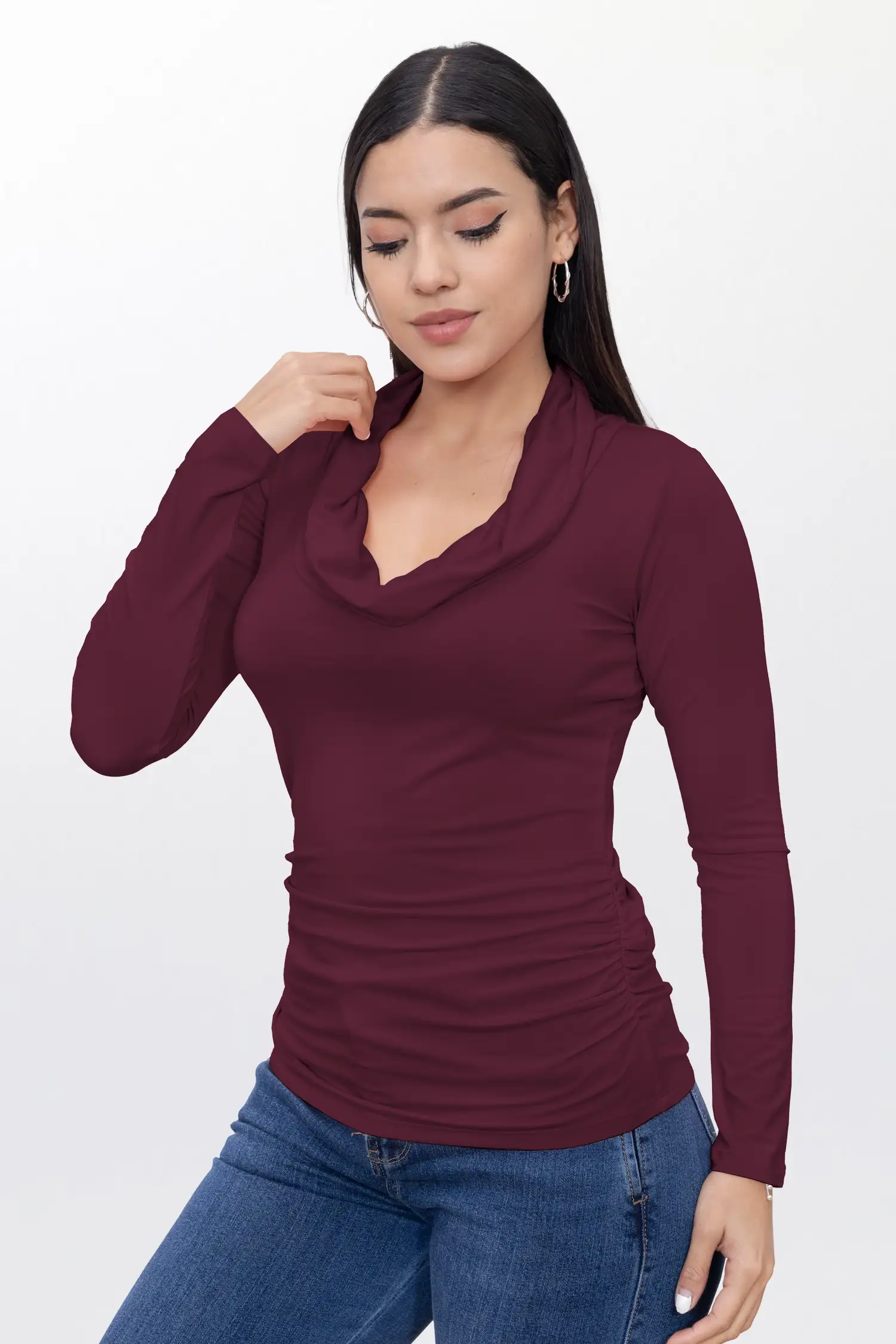 Polo Blusa de Mujer Dressalis Ambar Guinda
