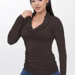 Polo Blusa de Mujer Dressalis Ambar Marrón