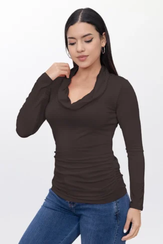 Polo Blusa de Mujer Dressalis Ambar Marrón