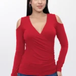 Polo Blusa de Mujer Dressalis Salome Rojo