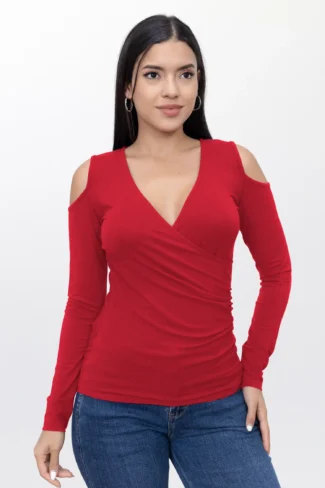 Polo Blusa de Mujer Dressalis Salome Rojo
