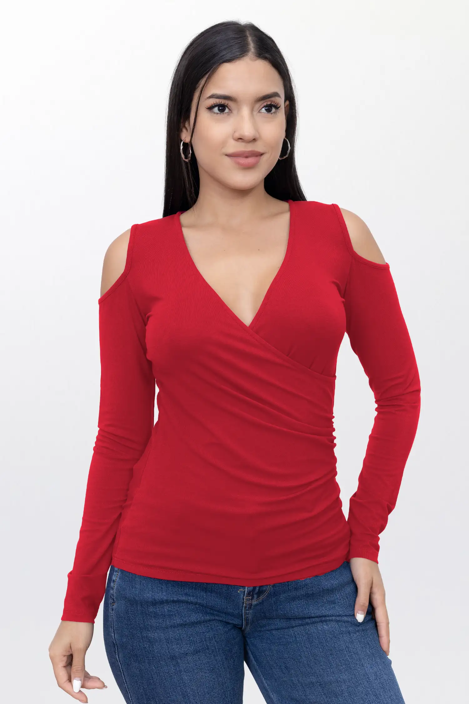 Polo Blusa de Mujer Dressalis Salome Rojo