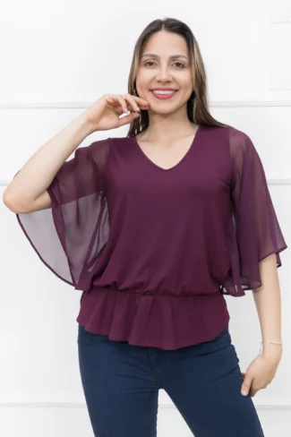 Polo Blusa Uva Manga Murcielago de Mujer Dressalis