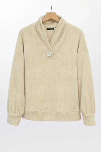 Chompa Beige Sueter Dressalis