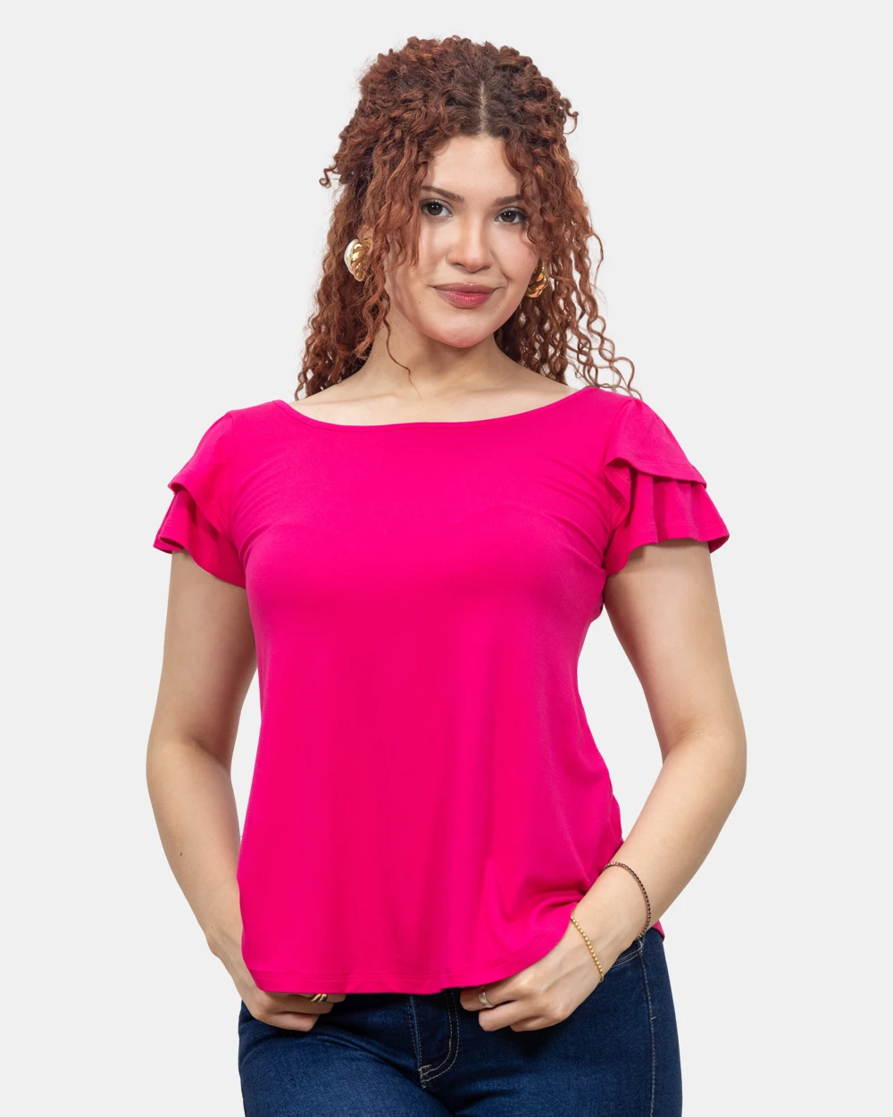 Polo Manga Corta Fucsia