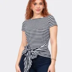 Blusa Isabella Listado con Lazo