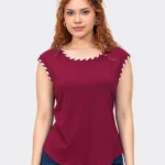 Blusa Manga Cero Fabiana Guinda